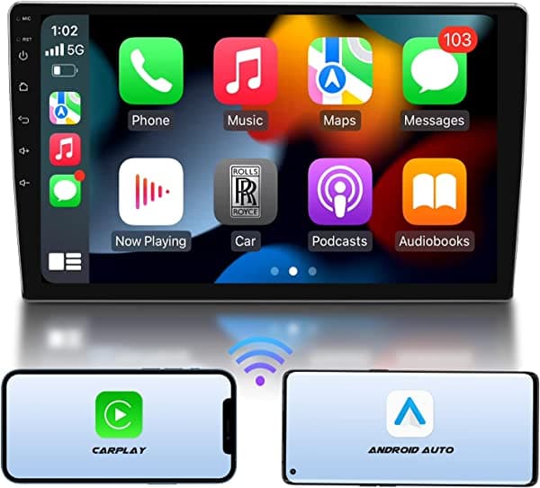 Estéreo para auto Android 10.0, doble DIN Eonon Octa Core 4GB+64GB Radio para automóvil con pantalla BT 5.0/IPS/GPS, Apple CarPlay y DSP integrado compatible con Android Auto/Fastboot/Backup, 10.1 pulgadas-GA2189S Standard Android 10.0-Q03UPRO-HK