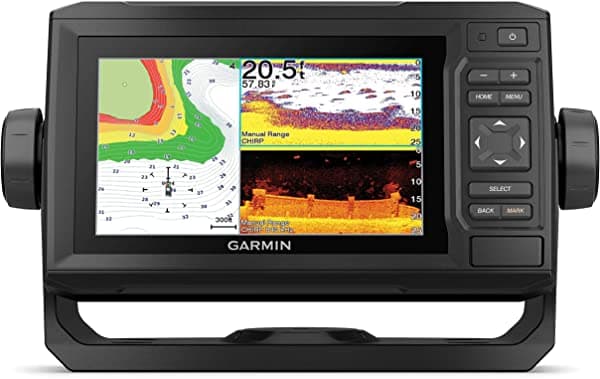 Garmin ECHOMAP UHD 63cv, chartplotter con botones, con transductor GT24UHD-TM y cartografía LakeVü g3 de EE. UU. ‎010-02330-01