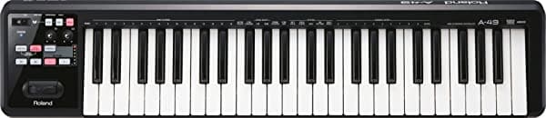 Roland A-49 - Teclado controlador MIDI liviano de 49 teclas, color negro A-49-BK