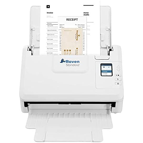 Raven Seleccionar escáner de documentos para PC con Windows y Mac, color, dúplex de dos caras, alimentador automático de documentos (ADF), escanear a la nube, escritorio doméstico u oficina, USB ravenstandard