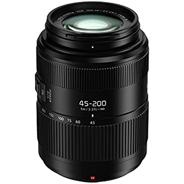 Panasonic H-FSA45200E LUMIX G Vario - Objetivo (1.772-7.874 in), color negro