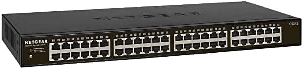 NETGEAR - Interruptor no administrado Gigabit Ethernet de 5 puertos (GS305) - Hub de red doméstica, bifurcador Ethernet de oficina, conecta y utiliza, carcasa de metal sin ventilador, para escritorio o para montar en pared GS348-100NAS