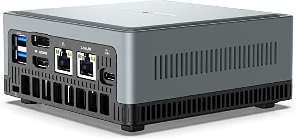 COOFUN Mini PC Windows 11 Pro NAB5, Intel Core i5-12450H hasta 4.4GHz, 16GB RAM DDR4, 512GB PCIe4.0 SSD, dual 2.5G RJ45 LAN, 2 x HDMI, 4 x USB Type-A, 3 x USB Type-C, WiFi 6, BT5 U820