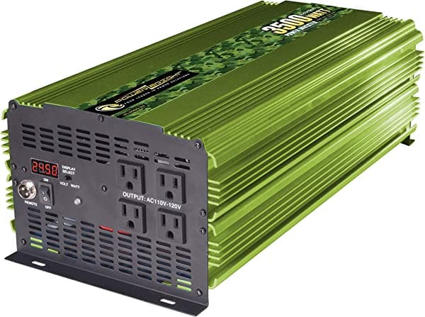 Power Bright - Inversor de potencia de 3500 W, 24 V de CA, cuatro salidas de 110 V CA, onda sinusoidal modificada, fuente de alimentación de respaldo automotriz perfecta para una emergencia, huracán, tormenta o interrupción, aprobado por la CE ML3500-24