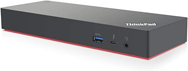Lenovo ThinkPad Thunderbolt 3 Dock Gen 2 de 135 W (40AN0135) Capacidad de pantalla dual UHD 4K, 2 HDMI, 2 DP, USB-C, USB 3.1 con tarjeta de garantía de 3 años DK1841