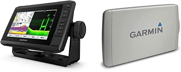 Garmin ECHOMAP UHD 74 Cv, 7 pulgadas Keyed-Assist Touchscreen Chartplotter con transductor BlueChart G3 y GT24UHD-TM de EE.UU. y cubierta protectora de 7 pulgadas