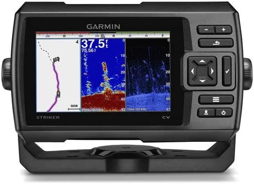Garmin Striker Plus 5Cv GPS Fish Finder con GT20 Transductor de montaje en travesaño, 010-01872-01