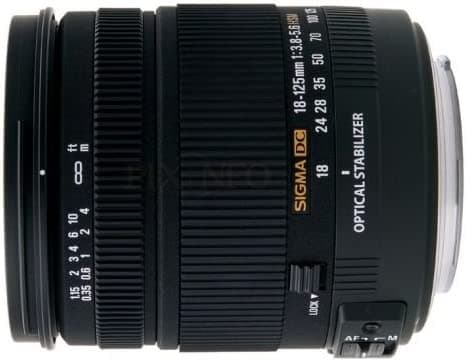 Sigma AF 18 - 125 mm f/3.5 - 5.6 DC OS HSM lente de zoom 853101