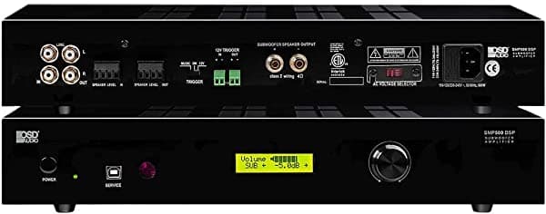 OSD Audio Amplificador de subwoofer de clase D monocanal de 1000 W - DSP incorporado, 4-8 ohmios - SMP500 SMP500DSP