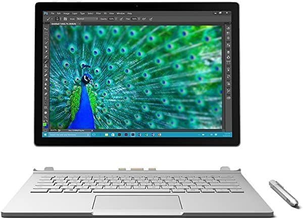 Microsoft Surface Book de carpintero 13.5 pulgadas (128GB, 8 GB de RAM, Intel Core i5) (Reacondicionado Certificado)