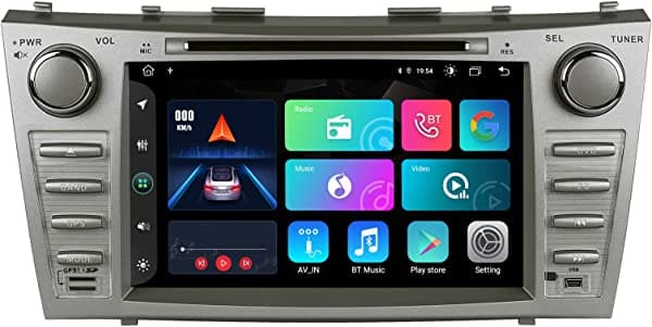 SWTNVIN Camry Radio estéreo para 2007 2008 2009 2010 2011, Android 11 doble Din 8 pulgadas pantalla táctil receptor multimedia con auto reproducción automática Bluetooth5.0 WiFi GPS audio DVD reproductor TPMS SWC octa-core 2+32G