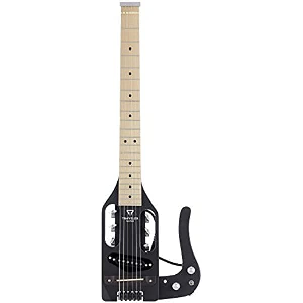 Traveler Guitar Guitarra eléctrica de cuerpo sólido de 6 cuerdas, derecha, negro mate (PSS BKMMP)