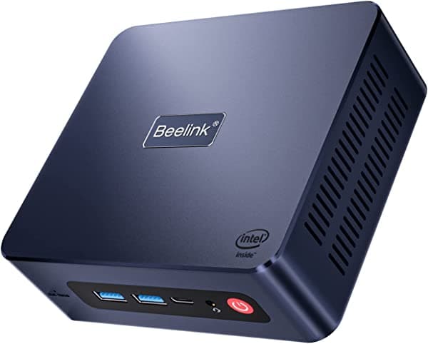 Beelink Mini PC, mini computadoras Intel 11ª generación, computadoras de escritorio 4K UHD Graphics Dual HDMI, 2.4G+5G WiFi BT 4.0 para oficina, cartelera (U59 16+500G)