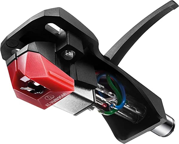 Audio-Technica AT-VM95ML/H - Kit de cartuchos y cabezal de tocadisco, color rojo