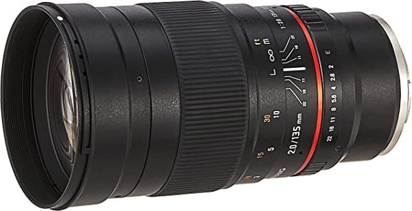 Objetivo Samyang 5.3 pulgadas. F2.0 ED UMC, de lente fija SY135M-E