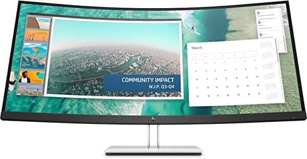 Monitor LED HP E344C 34" 21:9 VA, negro