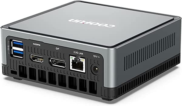 COOFUN UM350 Mini PC, 16 GB RAM, 512 GB PCIe SSD, AMD Ryzen 5 3550H, gráficos Radeon Vega 8 ampliables, Wi-Fi doble banda, 4K HDMI/DP/USB-C, computadora de escritorio