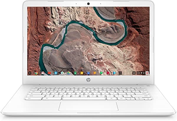 HP Chromebook 14, pantalla Full HD de 14", Intel Celeron N3350, Intel HD Graphics 500, 32GB eMMC, 4GB SDRAM, B&O Play Audio, Blancanieves, 14-ca051wm ‎4AL78UA