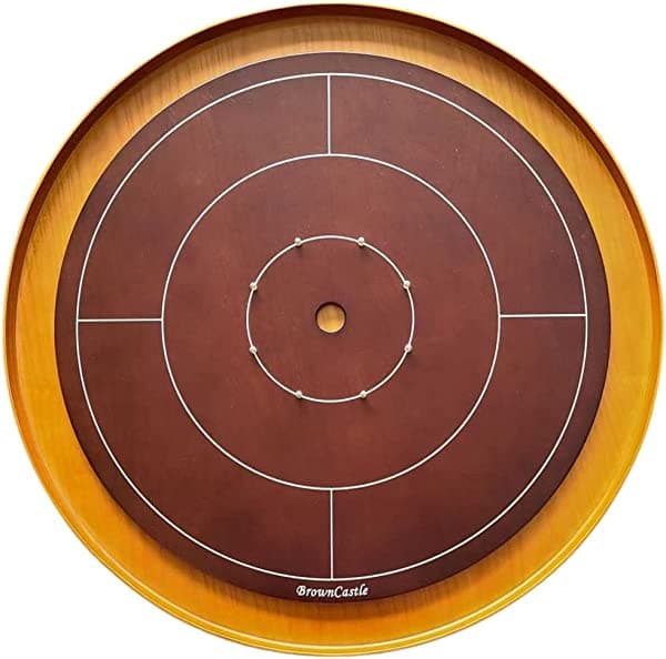BrownCastle Tableros o discos de tamaño de torneo Crokinole, juego de destreza de mesa para 2 a 4 jugadores