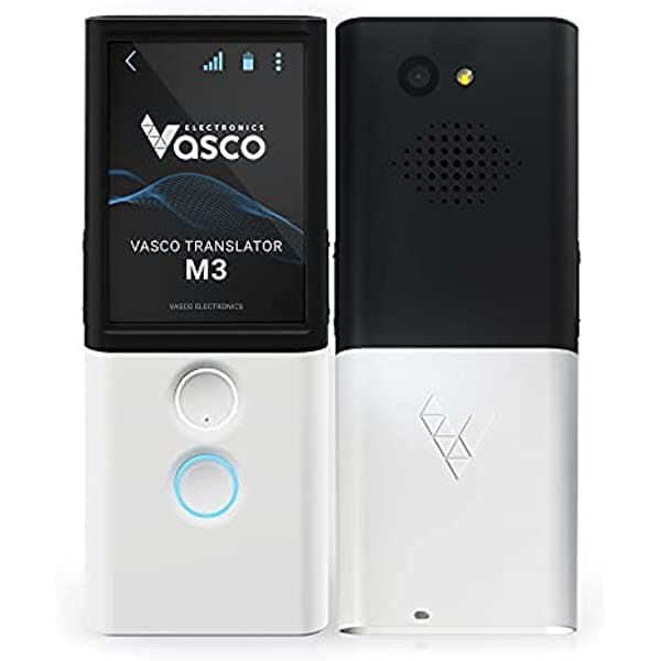 Vasco M3 - Dispositivo traductor de idiomas | El único traductor con Internet gratuito e ilimitado en 200 países | Traducción de fotos | Marca europea M3 - Arctic White