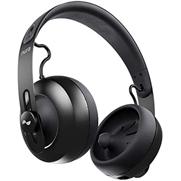 nura Nuraphone - Auriculares inalambricos Bluetooth over-ear con auriculares intraurales - Perfil de sonido personalizado, cancelacion activa de ruido (ANC), modo social, botones multitoque personalizables, bateria de 20 horas I20B