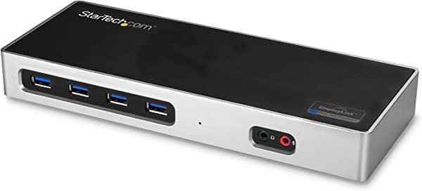 StarTech.com USB-C y USB-A Dock - Doble monitor 4K 60Hz Dock DisplayPort + HDMI, estacion de acoplamiento hibrida USB 3.0 para notebooks USB-C/USB-A, 6 USB tipo A, GbE - USB 3.1 Gen 1 - Mac/Windows (DK30A2DH)