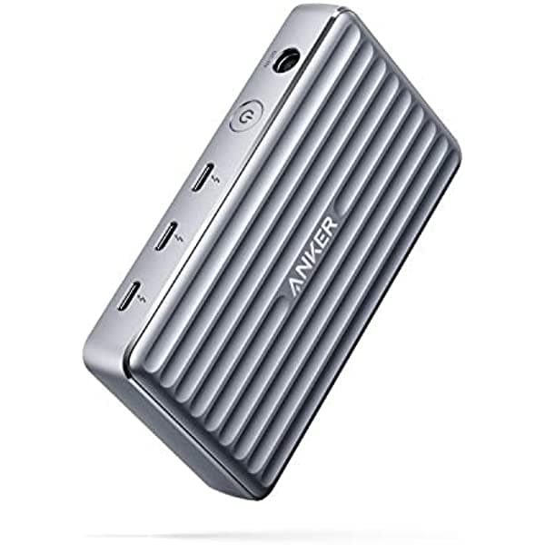Anker PowerExpand Thunderbolt 4 Mini Dock 5 en 1, carga máxima de 85 W para laptop, carga máxima de 15 W para teléfono, pantalla individual de 8 K a 30 Hz o pantalla dual de 4K a 60 Hz, puerto USB 3.1 Gen 2, para MacBook Pro / Air y más A8398