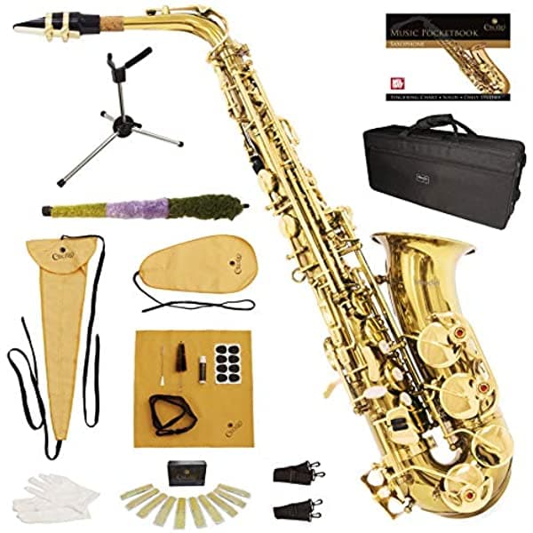 Mendini By Cecilio Saxo Alto - Saxofones en Mi bemol con estuche, boquilla, soporte, canas y panos