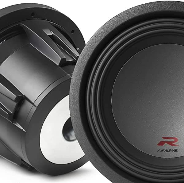 Alpine Subwoofer de audio redondo tipo R de 12 pulgadas, 2250 W, máximo de 4 ohmios, para automóvil, %7C R%2DW12D4 R-W12D4