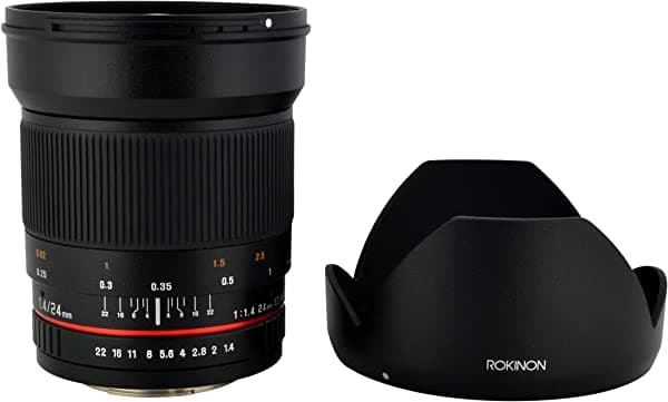 Rokinon, lente asférica gran angular, f/1.4, 24 mm RK24M-MFT