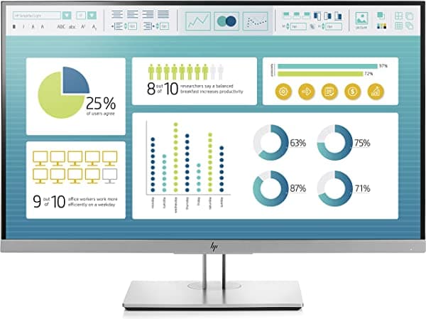 HP EliteDisplay E273 | Monitor de 27 pulgadas | Pantalla HD IPS | Plata | 1FH50A8 ‎2KZ35A6#ABA