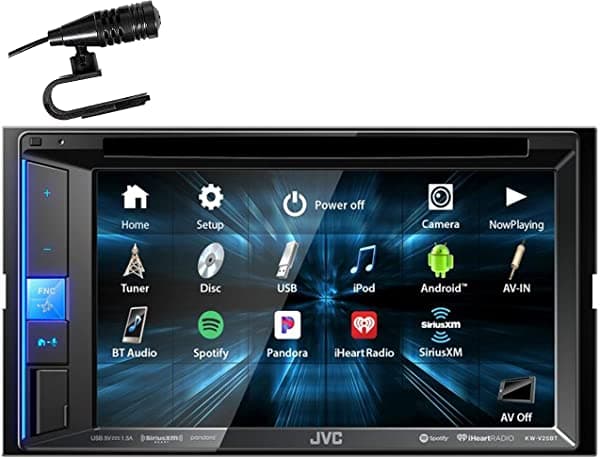 JVC KW-V25BT - Monitor WVGA de 6.2", Bluetooth, panel táctil claro y resistente y ecualizador de 13 bandas