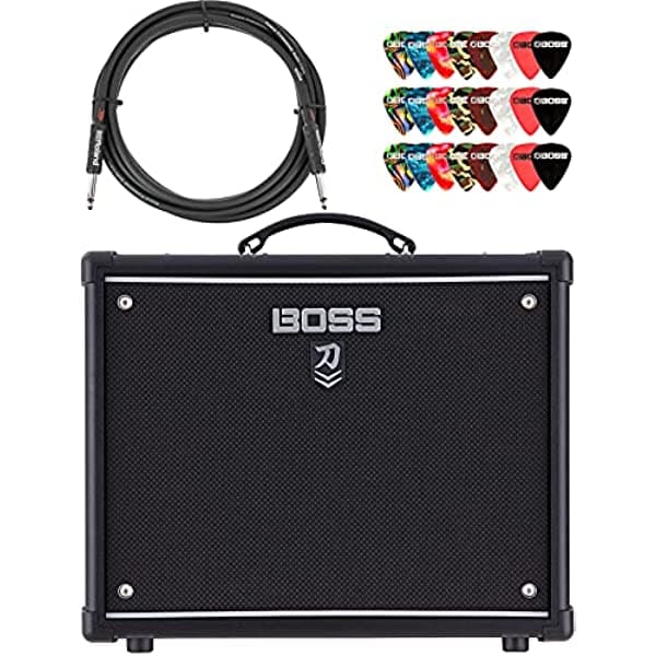 Boss Katana 50 MkII - Pack de amplificador combo de guitarra con cable de instrumento y puas AUS-KTN-50-2-COMBO-STD-V2