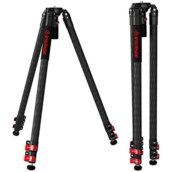 IFOOTAGE Trípode, trípode de cámara de video de fibra de carbono de 61 pulgadas con cuenco rápido rápido, carga máxima de 19.8 libras, compatible con videocámaras DSLR de Canon, Nikon, Sony TC7