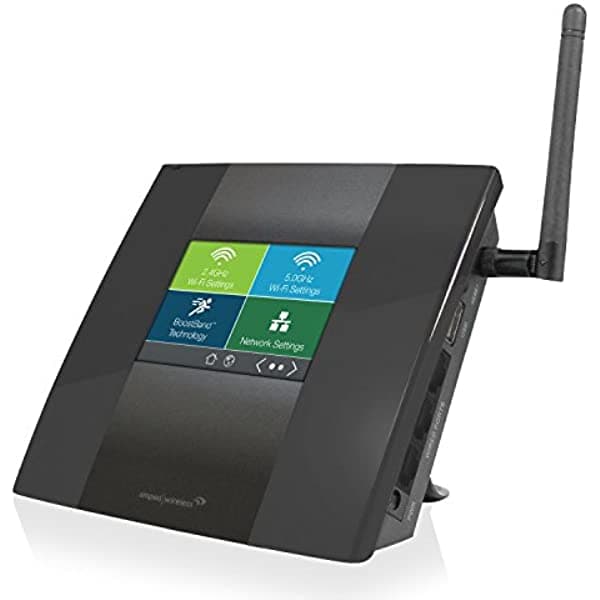 Amped Wireless Amplificador inalámbrico de alta potencia de pantalla táctil Wi-Fi Extensor de alcance, Negro TAP-EX2
