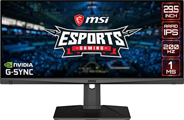 MSI Full HD Rapid-IPS 1ms 2560 x 1080 Ultra Wide 200Hz Refresh Rate HDR Ready G-Sync Monitor de juegos de 30" (Optix MAG301RF)