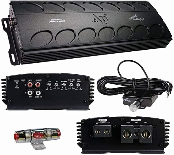 Audiopipe APMN-2000 RMS Clase D - Amplificador de subwoofer monobloque, 2000 W mono subamplificador