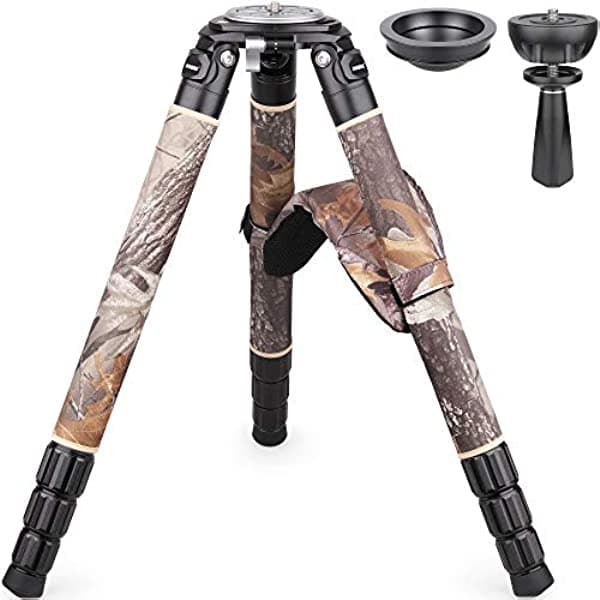 Tripode de fibra de carbono INNOREL RT90C - Tripodes profesionales resistentes con adaptador de cuenco de 2.953 in para camaras DSLR compatibles con rotula de bola y cabezal de fluido, 63 pulgadas, tubo de 1.575 in RT90CM+BL75N