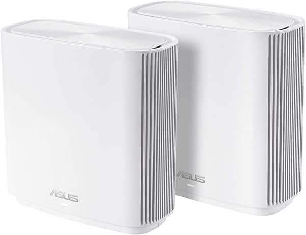 ASUS ZenWiFi AC - Sistema Mesh tri-banda para todo el hogar (CT8 pack de 2, blanco), cobertura de hasta 5.400 sq.ft, AC3000, WiFi, seguridad de red y control parental gratis de por vida, 4 puertos Gigabit, 3 SSIDs ZenWiFi AC 2PK White