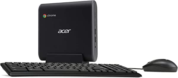 Acer Chromebox CXI3-UA91 Mini PC, Intel Celeron 3867U Processor 1.8GHz, 4GB DDR4 -Memory, 128GB M.2 SSD, 802.11ac Wi-Fi 5, USB Type-C, Chrome OS, Keyboard and -Mouse Included