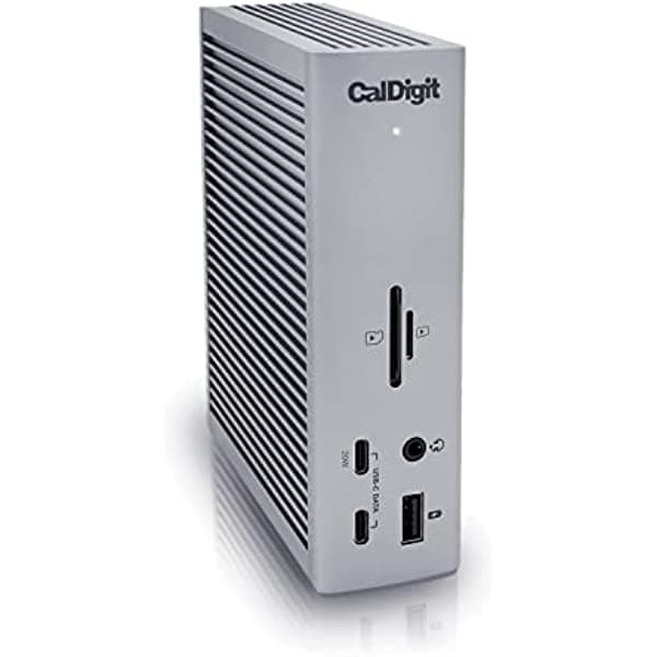 Caldigit Ts4 Thunderbolt 4 Dock - 18 Puertos Carga De 98 W 3 X Thunderbolt 4 40 Gb/S 5 X Usb-A 3 X Usb-C (10 Gb/S) 2.5 Gbe Pantallas Individuales De 8 K O Dobles De 6 K 60 Hz Mac Pc Cromado Compatible Con Cable De 2.6 Ft