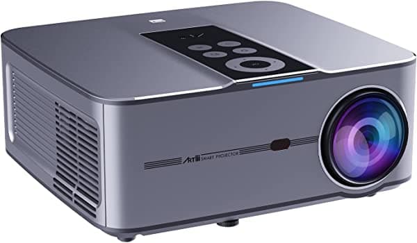 Proyector inteligente 5G WiFi Bluetooth, Artlii Play3 proyector de película para exteriores compatible con 4K, Android TV 10, Google Voice Assistant, Full HD nativo 1080P con Netflix, YouTube, Prime Video