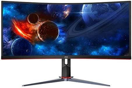 AOC - Monitor para videojuegos, curvado, sin marco, FHD 1ms VA ‎CQ34G2