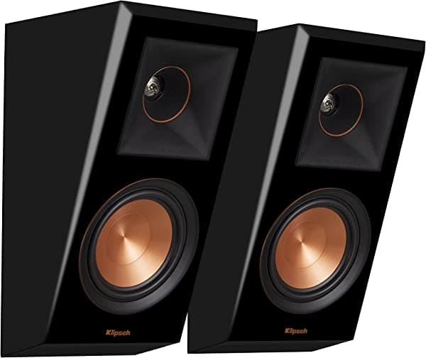 Klipsch Altavoces de sonido envolvente RP-500SA Dolby Atmos (piano negro) RP-500SA-PB