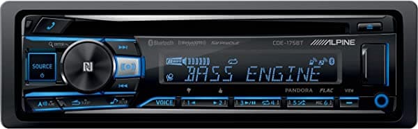 Alpine CDE-175BT, CD de un solo DIN estéreo para automóvil, con Bluetooth, USB y entrada auxiliar (Reemplaza CDE-163BT)