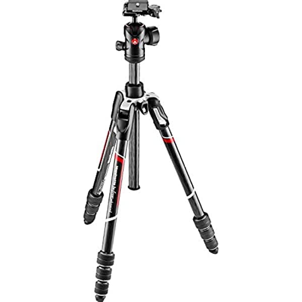 Manfrotto Befree - Kit Avanzado De Trípode De Cámara Giratoria Kit De Trípode De Viaje Con Cabeza Fluida Y Cierre Giratorio Portátil Y Compacto Trípode De Cámara De Carbono Para Dslr Reflejo Sin Espejo Accesorios De Cámara MKBFRTC4-BHUS