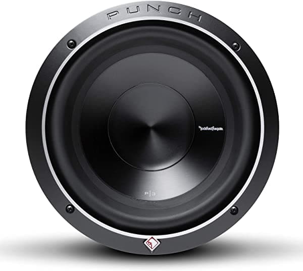 Rockford Fosgate Punch P3 DVC 10 in 500 vatios RMS pico de 1000 vatios Bocina de graves, 4-Ohm, Negro P3D4-10