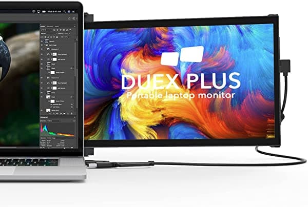Monitor portátil para laptops, nuevo monitor dual de píxeles móviles Duex Plus de 13.3 pulgadas Full HD IPS Full HD, USB C/USB A Plug and Play, extensor de pantalla para laptop, compatible con Windows/Mac/Android/Switch (Duex Plus) T7000