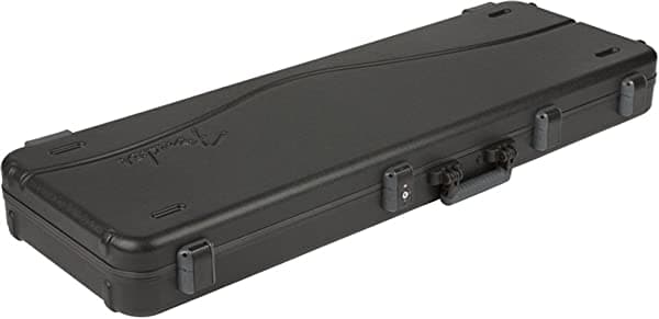 Fender Funda de guitarra eléctrica de jazz y precisión moldeada de lujo para zurdos, color negro 7710545000