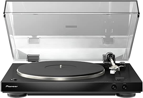 Tocadisco estéreo audiófilo Pioneer con chasis de doble capa y ecualizador incorporado PL-30-K Negro